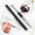 Miniatyrbilde 9 av 10: Dual-Ended Nail Art Brushes Gel Extension Builder BLÅ BLUE