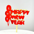 Miniatyrbild 10 av 10: 1/4PCS 2024 Cake Toppers Gott Nytt År 9 9 9