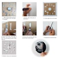Miniatyrbillede 2 af 10: 3D vægur Digitalt ur SORT SORT black