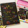 Miniatyrbillede 4 af 10: Scratch Paper Art Rainbow Scratch Notesbog PINK MED 4 LINEALER Pink With 4 rulers-With 4 rulers