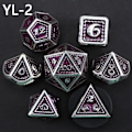 Pikkukuva 1 / 8: 7kpl/ set DND Metallioppa Polyhedral Noppa YL-2 YL-2 YL-2