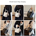 Miniatyrbillede 3 af 10: Vævet Bucket Bag Crossbody taske SORT BLACK
