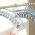 Miniatyrbillede 1 af 10: Dyppet Plastbøjle Multi Clip Bøjle BLÅ Blue
