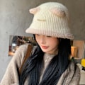 Pikkukuva 9 / 10: Faux Fur Beanies Hattu Neulottu Cap CAMEL camel