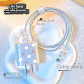 Miniatyrbilde 10 av 10: 2Sett Datakabel Winder Lader Adapter Case BUTTERFLY BUTTERFLY Butterfly