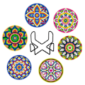 Pikkukuva 1 / 10: 6 kpl / set DIY Diamond Painting Coaster Table Placematto CC C