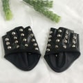 Miniatyrbillede 9 af 10: Punk Handsker Half Finger Handsker RØD SMAL NITTE SMAL NITTE red smal rivet-smal rivet
