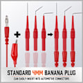 Miniatyrbillede 7 af 7: 22 STK Multimeter Testledninger Tilbage Probes Kit Pins Alligator Clip