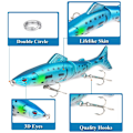 Pikkukuva 10 / 10: Multi Section -kalastusuhe Minnow Bait 2 2 2