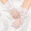 Miniatyrbillede 7 af 10: Fishnet Mesh Handsker Brudehandsker SORT Black