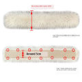 Miniatyrbilde 2 av 7: Dunjakke Pelskrage Stripe Faux Krage HVIT 65CM 65CM white 65cm-65cm