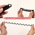 Miniatyrbild 3 av 10: 3ST Telefonlinje Hårband Elastiskt gummiband VIT white