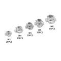Miniatyrbillede 2 af 6: 90 Stk T-Nuts Tee Nuts 4-tandede Nuts Sortimentssæt