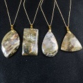 Pikkukuva 7 / 10: Stone Kaulakoru Riipus Natural Akaatti Riipus TRIANGLE TRIANGLE triangle