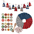 Miniatyrbilde 9 av 10: 24 STK Gaveposer Snøringslomme 10X14CMSTYLE C STIL C 10x14cmStyle C