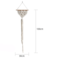 Miniatyrbild 7 av 10: Macrame Växthängare Hängväxthållare SVART LÅNG LÅNG Black Long-Long