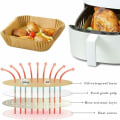 Miniatyrbillede 3 af 10: 20 stk/50 stk/100 stk Air Fryer Liners engangspapir BRUNT brown 50PCS-50PCS