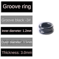 Miniatyrbillede 1 af 10: Fiskestang Wire Ring Fiskeline Guide 3SORT-50STK 3Black-50pcs