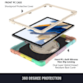 Miniatyrbild 4 av 10: 360 roterende beskyttelsesveske til Samsung Galaxy Tab A8 SVART black
