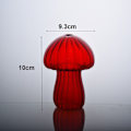 Miniatyrbillede 2 af 9: Svampeformet blomstervase Transparent glasvase TRANSPARENT Transparent