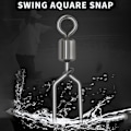 Miniatyrbillede 4 af 9: 50 stk Fishing Snap Connector med Pin Rolling Swivel 2 2 2