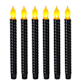 Miniatyrbillede 1 af 8: 6STK Elektroniske stearinlys LED SORT 6STK 6STK Black 6Pcs-6Pcs