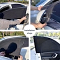 Pikkukuva 4 / 9: 2 KPL Auton ikkunaverho Verho Sivuikkuna 2 KPL ETU 2 KPL ETU 2Pcs Front