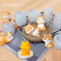 Miniatyrbillede 8 af 10: 3D Cat Candle Form 3D Art voksform 3 3 3