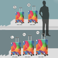 Miniatyrbilde 2 av 8: Fargerikt graffiti bagasjedeksel Elastisk bagasjetrekk MC C MC