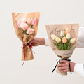 Miniatyrbillede 10 af 10: 20/30 STK Rose Packing Sleeve Bag Buket Pakkepose KHAKI Khaki Multiple-Multiple