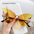 Pikkukuva 1 / 10: Crystal Butterfly Aurinkolasit Reunattomat aurinkolasit GRADIENT Gradient Yellow