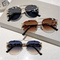 Miniatyrbillede 8 af 10: Cheetah Decor Solbriller Dobbelt Bridge Solbriller GRADIENT TEA Gradient Tea