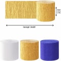 Miniatyrbillede 2 af 6: 8 Rolls Crepe Paper Streamers Papir Garland Blue