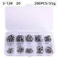 Miniatyrbillede 1 af 10: High-carbon stål fiskekrog Hawksbill Enkelt krog 200STK 200STK 200PCS