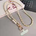 Miniatyrbild 1 av 9: Cross Body Pearl Pickup Chain Mobiltelefon Lanyard GRÖN green