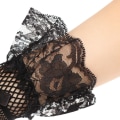 Miniatyrbilde 3 av 10: Fishnet Mesh hansker Brudehansker SVART Black