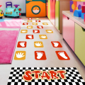Miniatyrbillede 6 af 7: Hopscotch Game Floor Stickers Hænder og fødder print