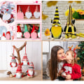 Miniatyrbild 6 av 10: Set med 12 Gnome Skägg med träbollar ORANGE ROSA ORANGE ROSA Orange Pink