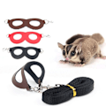 Miniatyrbillede 3 af 8: 3 Stk Hamster Bryststrop Egern Snor Træk Reb SORT Black