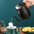 Miniatyrbild 5 av 11: 12/20oz Häll över kaffekokare Svart rostfritt stål 12oz