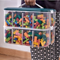 Miniatyrbillede 5 af 8: Legetøj Opbevaringsboks Diverse Container GRØN 1 LAG 1 LAG Green 1 layer-1 layer