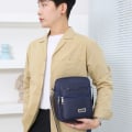 Miniatyrbilde 8 av 10: Menn Crossbody Vesker Skulderveske BLÅ 6 GLYDERE 6 GLYDERE blue 6 zippers-6 zippers
