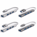 Miniatyrbilde 5 av 10: Usb 3.0 Hub Type-C Splitter USB LYS GRÅ USB LYS GRÅ USB Light Grey
