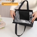 Miniatyrbillede 10 af 10: Termisk Madpose Isoleret Cool Food Bag SORT black