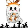 Miniatyrbillede 8 af 10: Halloween Christmas Candy Bag Candy Opbevaringsposer GHOST GHOST ghost