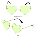 Pikkukuva 2 / 10: Rimless Heart Aurinkolasit Pink Hippie Aurinkolasit PUNAINEN Red