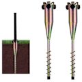 Miniatyrbillede 7 af 10: Skru Ground Spike Pointed Base Ground Spike i