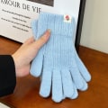 Miniatyrbild 1 av 10: Dam Herr Handskar Stickade Handskar BLÅ blue