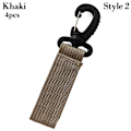Miniatyrbild 1 av 10: 4st Webbing Ryggsäcksrem Quickdraw Karbinhake KHAKI STYLE 2 Khaki Style 2-Style 2