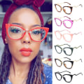 Pikkukuva 7 / 10: Anti-Blue Light Glasses Pyöreät silmälasit PUNAINEN Red